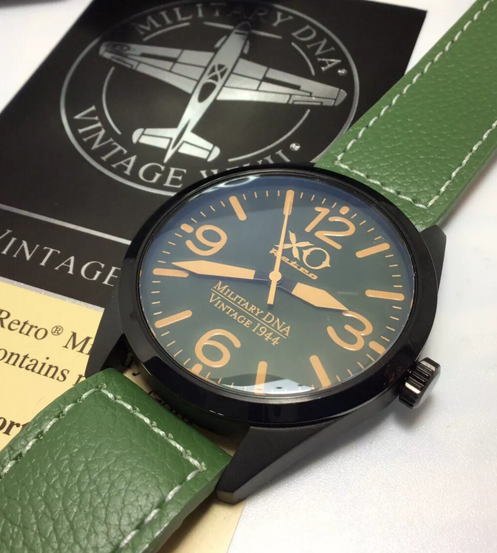 XO Retro Men’s Watch – Military DNA P-51 Mustang WWII Fighter Aircraft