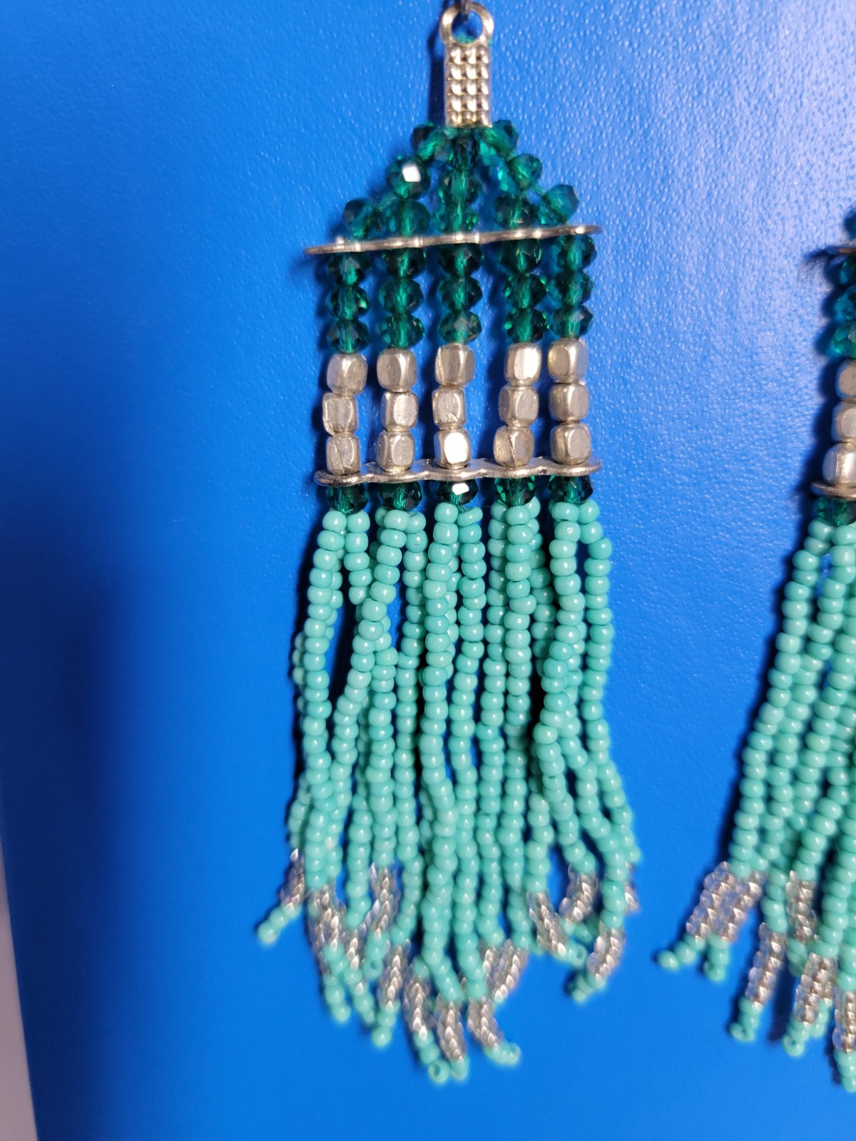 Himalayan Gems Sterling Silver Tassel Earrings