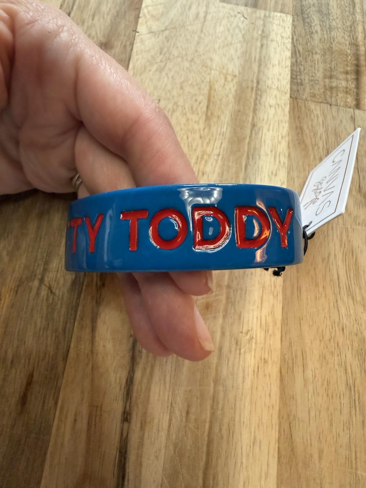 Canvas Style “Hotty Toddy” Cuff Bracelet – Ole Miss Blue & Red
