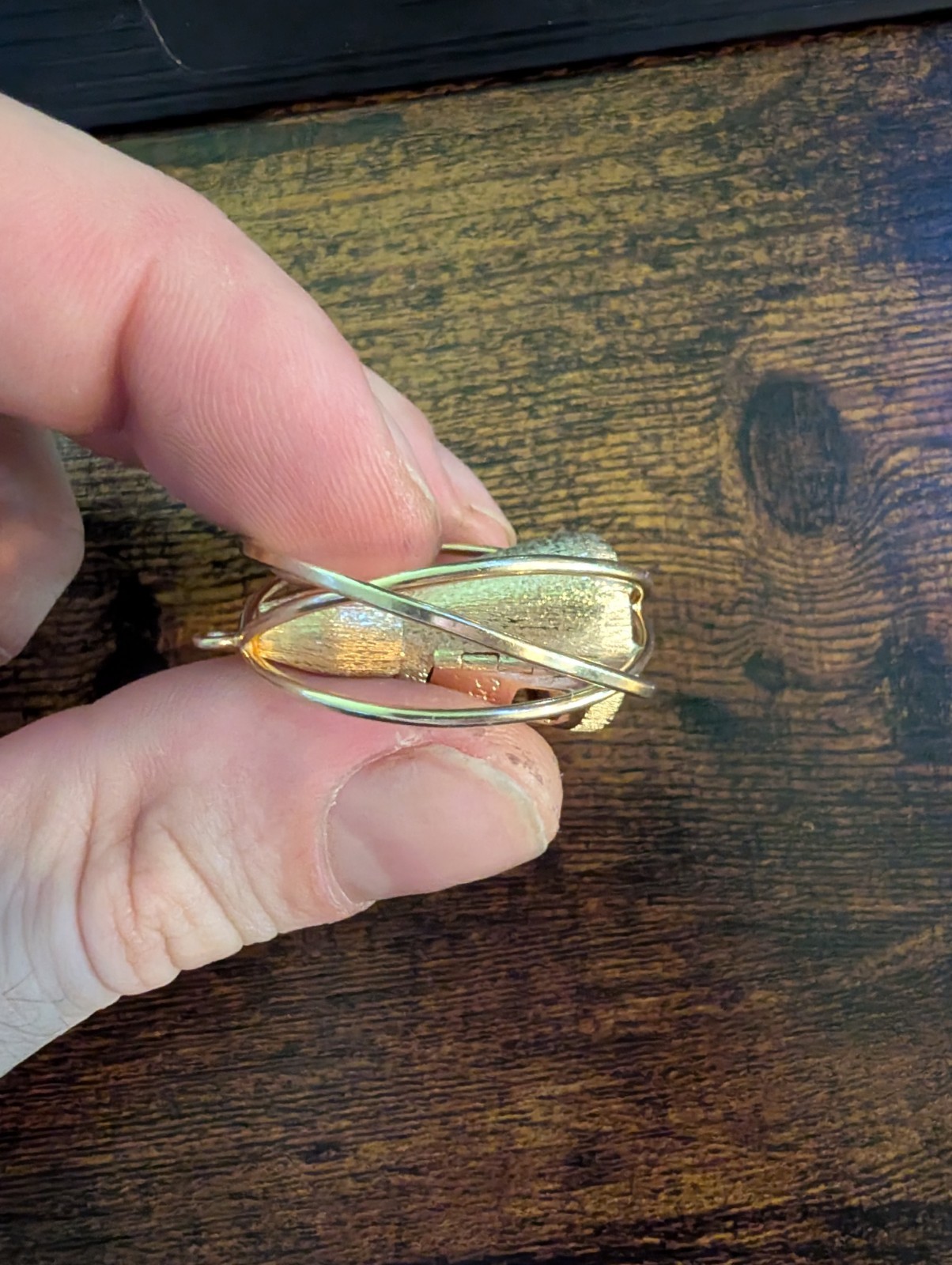 Vintage 14k Gold Mechanical Gemini Space Capsule Charm Pendant Heavy 19g+ NASA