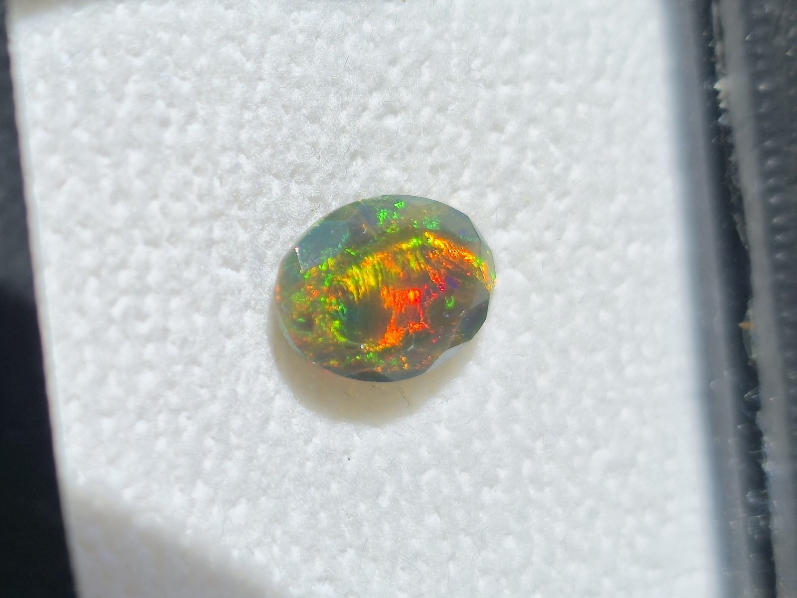 Solid Black Opal 1.80ct • Hand Faceted • Natural Colour Play Gemstone ✨️