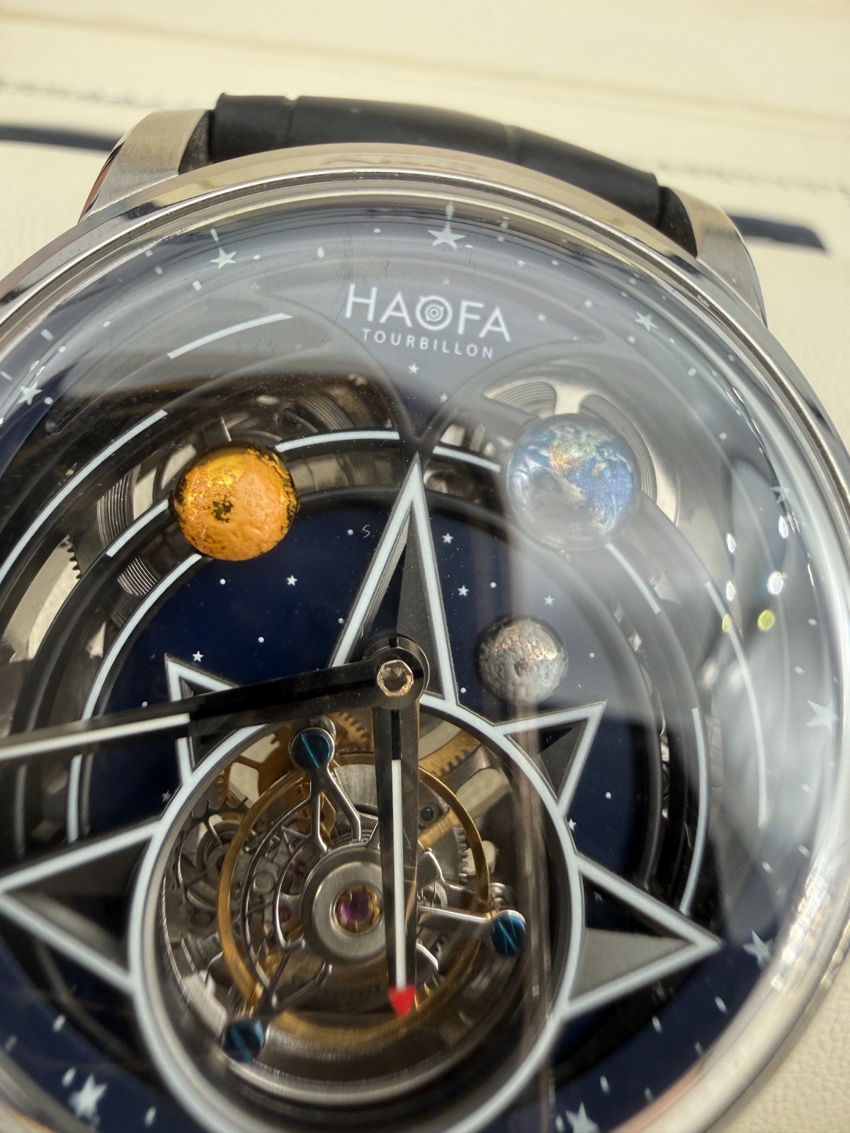 HAOFA Tourbillon 3D Galaxy Double Barrel Crystal Bezel Automatic Tou Ref. 2268