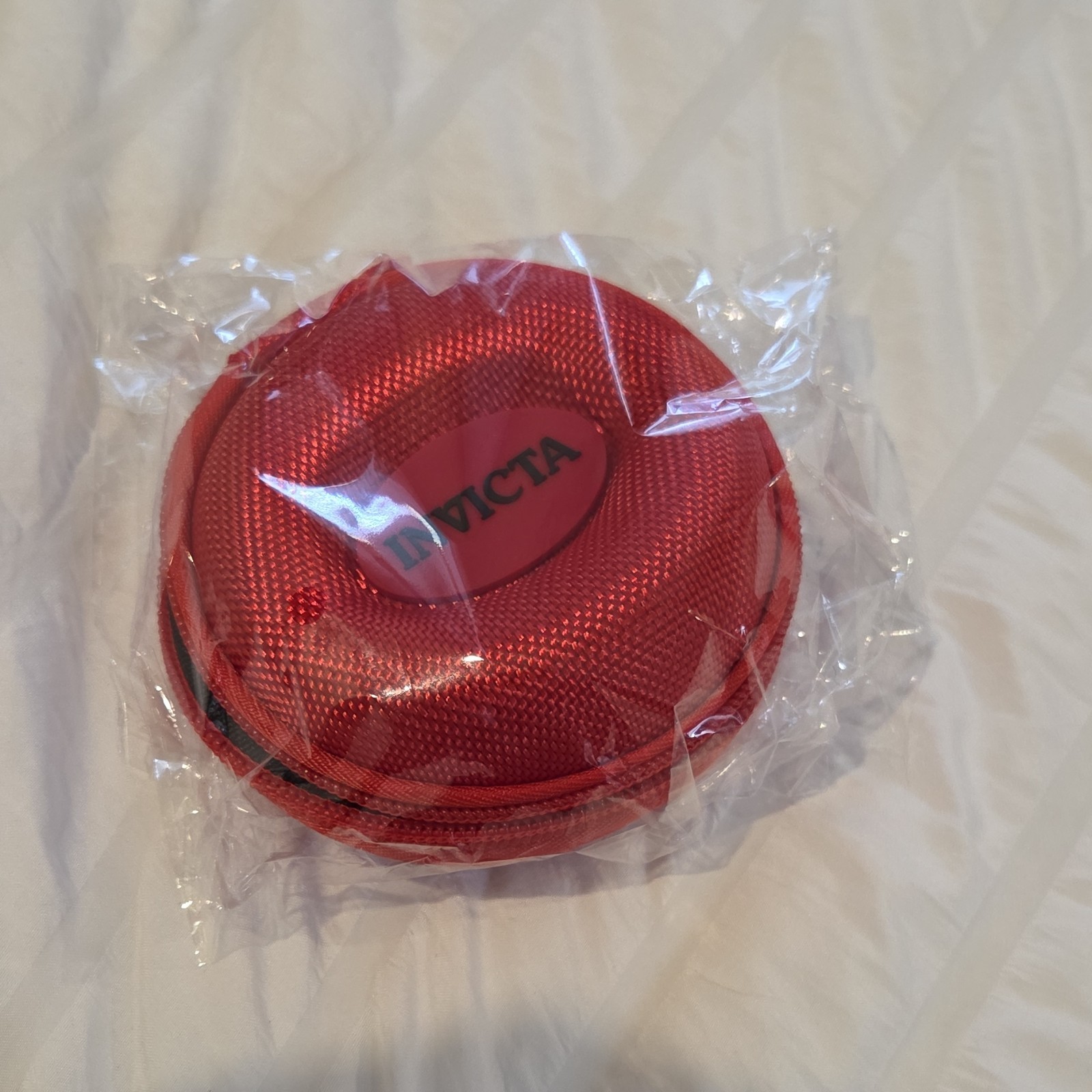 Invicta Red Black Fabric Travel Pouch for 1-3 Watches