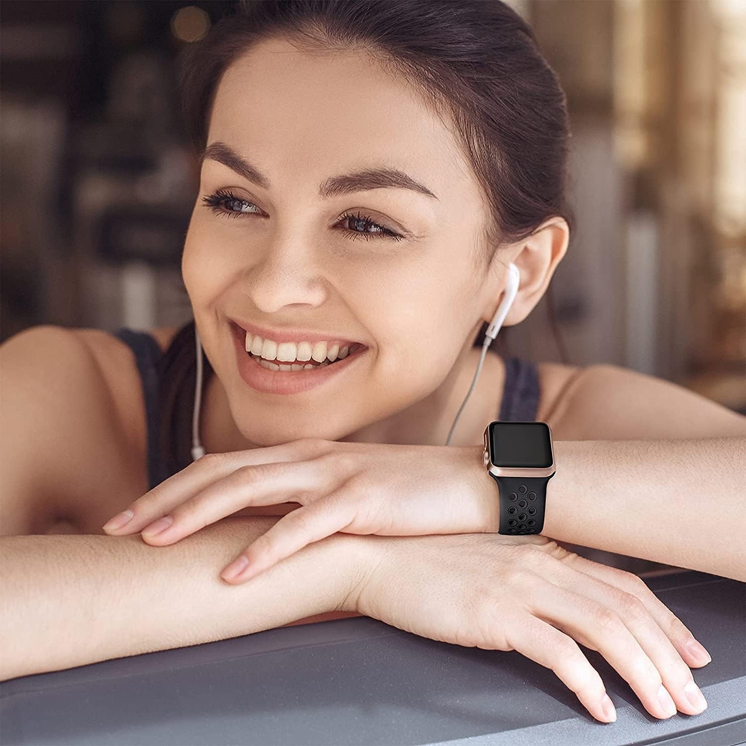 Lerobo Sport Bands 38mm/40mm/41mm/42mm(Series 10) S/M, Anthracite Black
