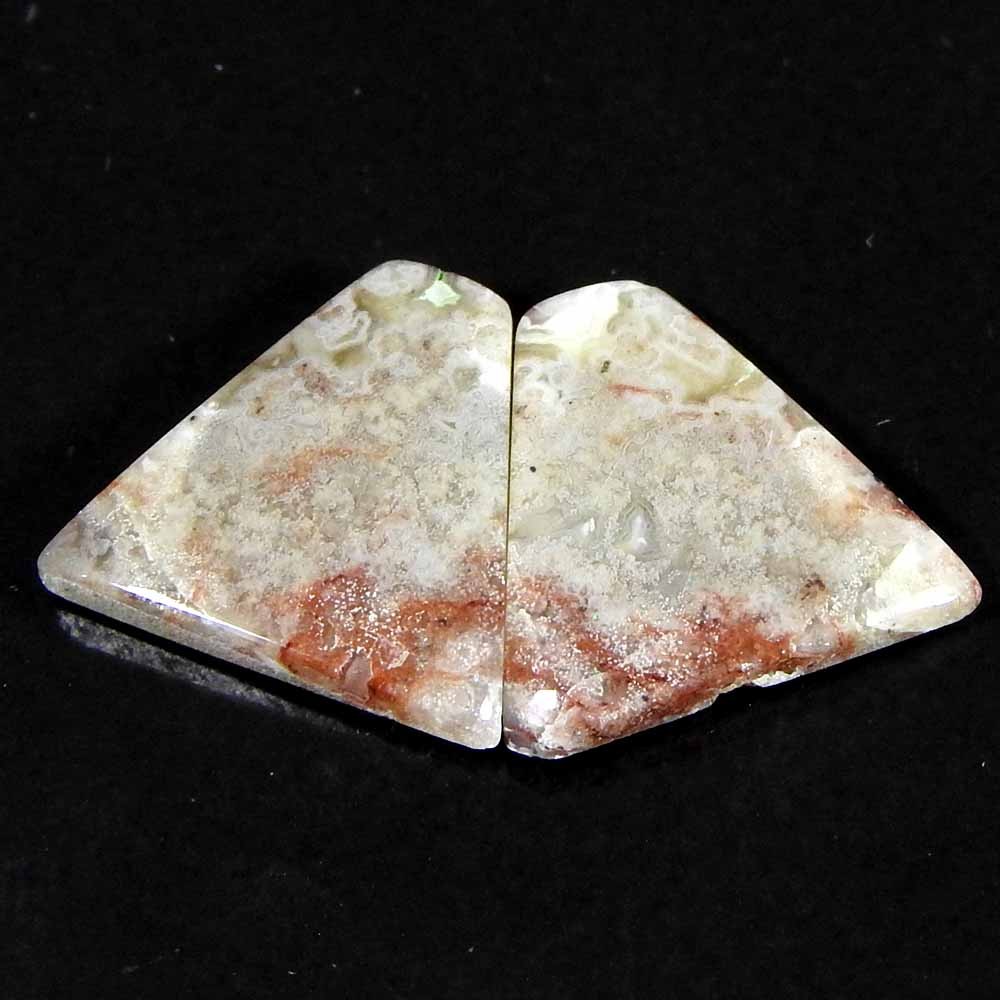 13.45Cts100%Natural Crazt Lace Aaate Fancy Pair Cabochon Gemstones