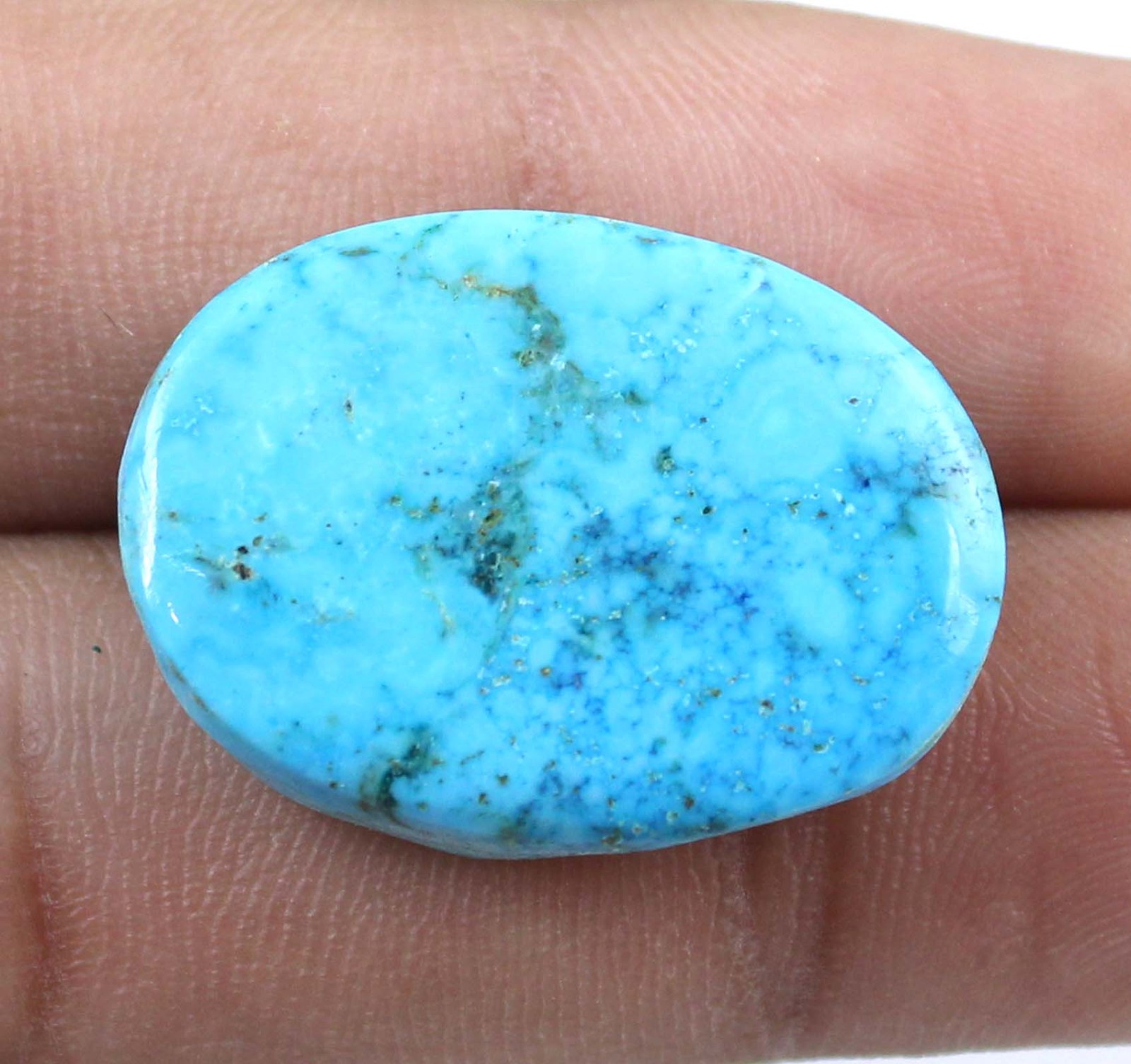 Natural 26.75 Ct Oval Arizona Blue Turquoise Gemstone Certified T22251 No Tariff