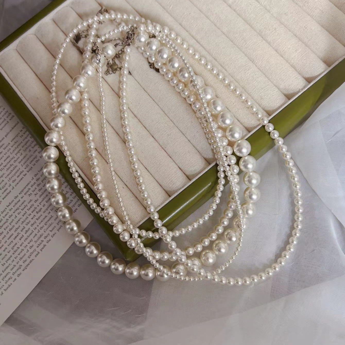 650 Warm White Perfectly Round High-Intensity Pearl Necklace