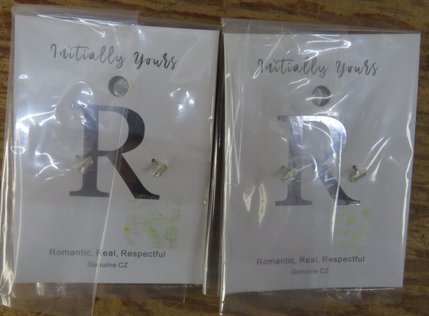 Lot of 2 New Initially Yours earrings “R” Silver