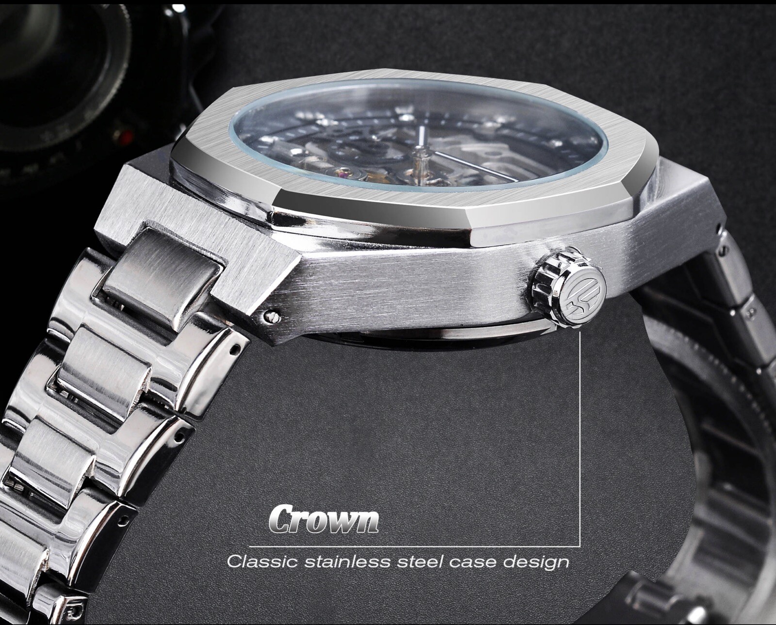 ⌚Men’s Watch Skeleton Mechanical Luminous Luxury Waterproof Sport Wristwatch NEW
