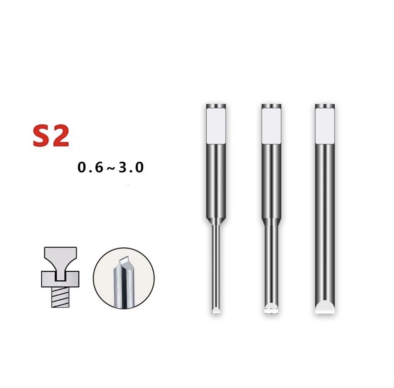 0.6mm-3.0mm Anti Slip T Shaped Screwdriver Steel Blade for Watch Repair Tool USA