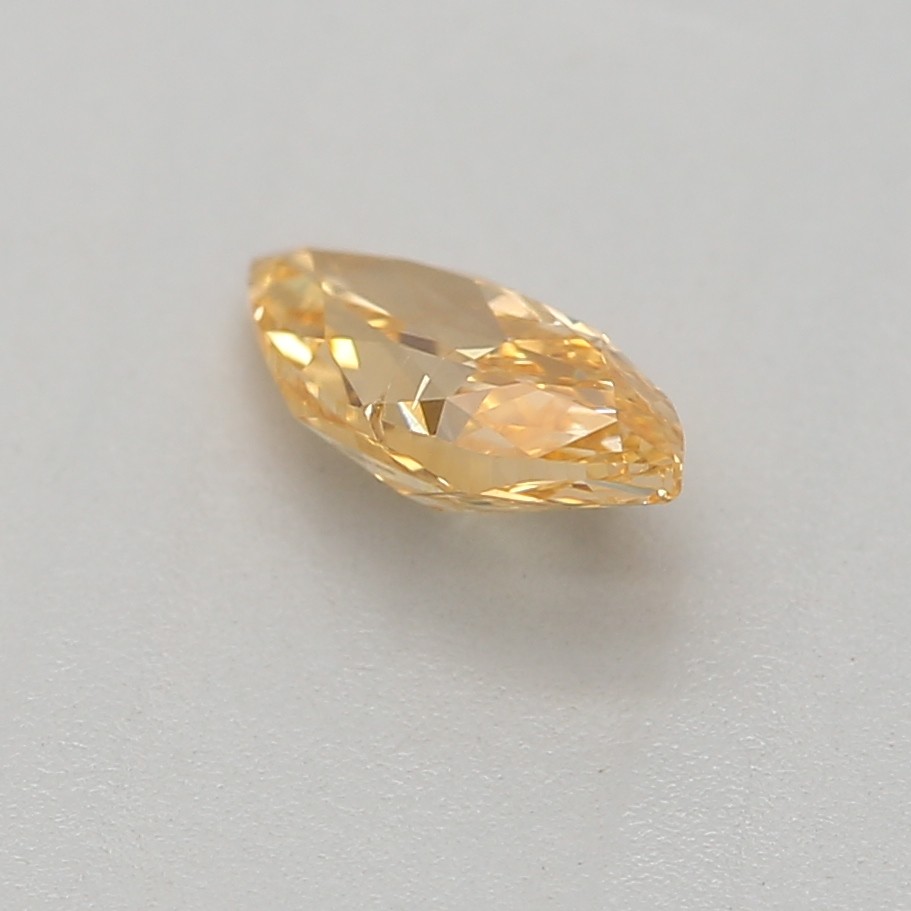 0.29 carat, Fancy Intense Yellow Orange, Marquise Shape, I1 Clarity, GIA