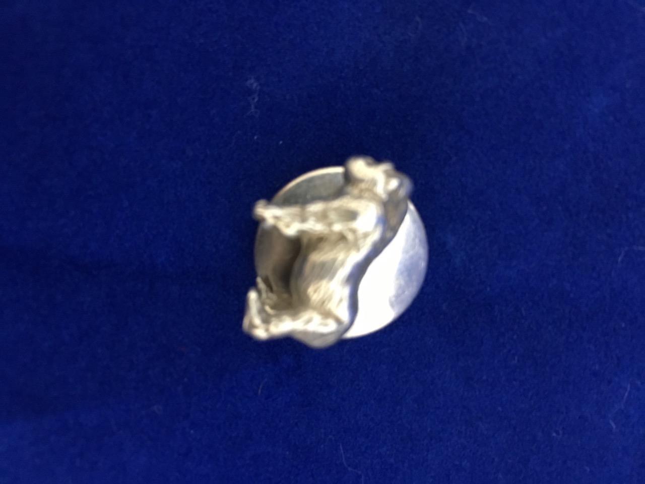SUSAN CUMMINGS VINTAGE STERLING SILVER 3D AFRICAN ANIMALS BUTTON COVERS $150