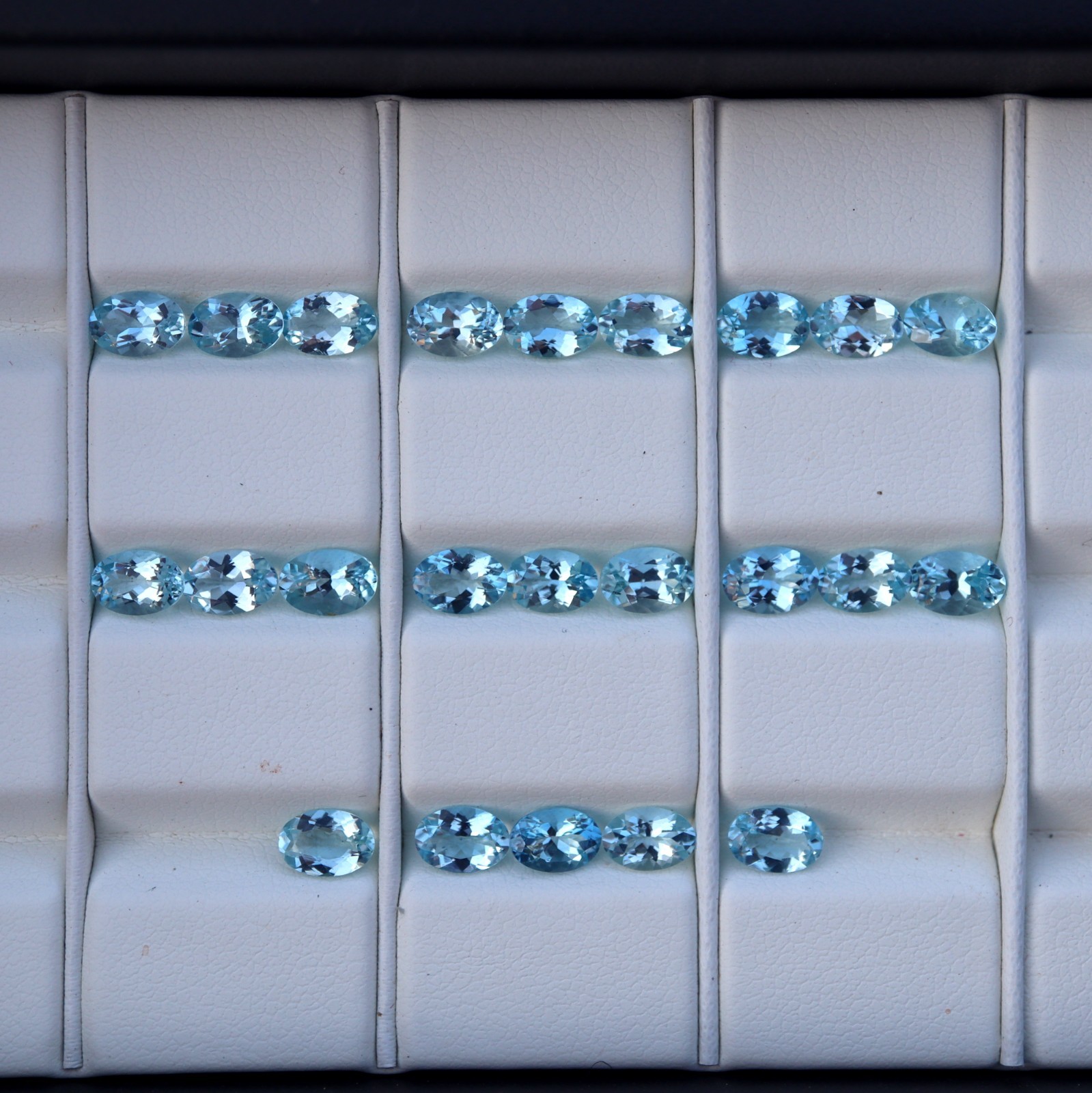 6×4 mm Eye Clean Natural Medium Blue Aquamarine Oval Cut Gemstone Nice Luster