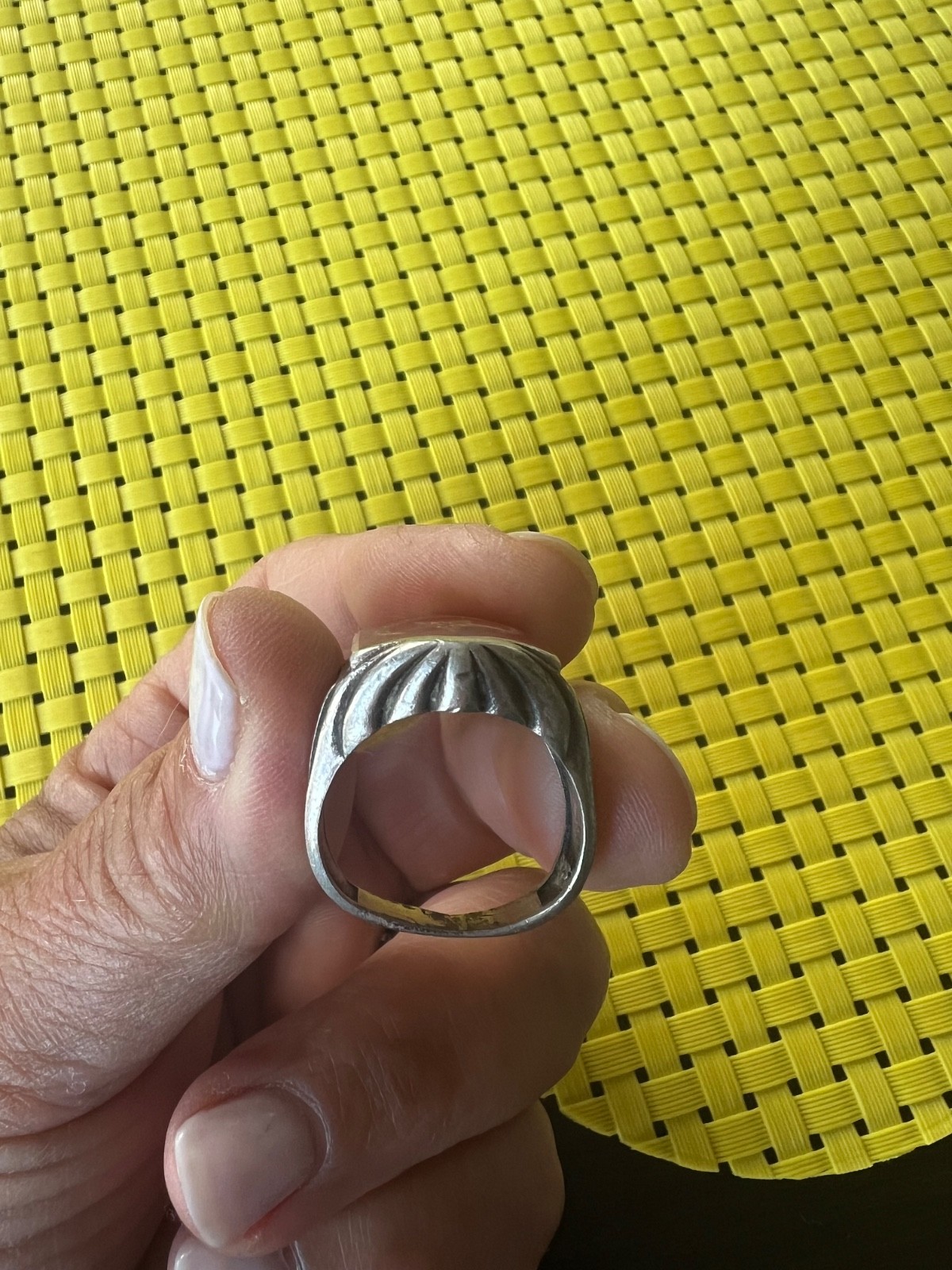 Malcolm X stainless steel ring for men. Size 9.5 Sometimes described as Turkish