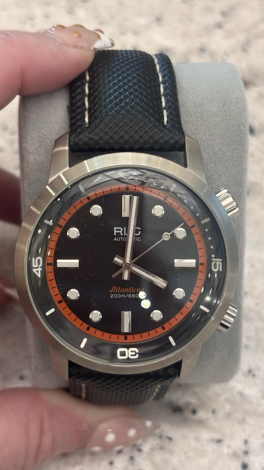 RLG Richard LeGrand Atlanticus Automatic Diver NH35 Black Orange 200M 42mm