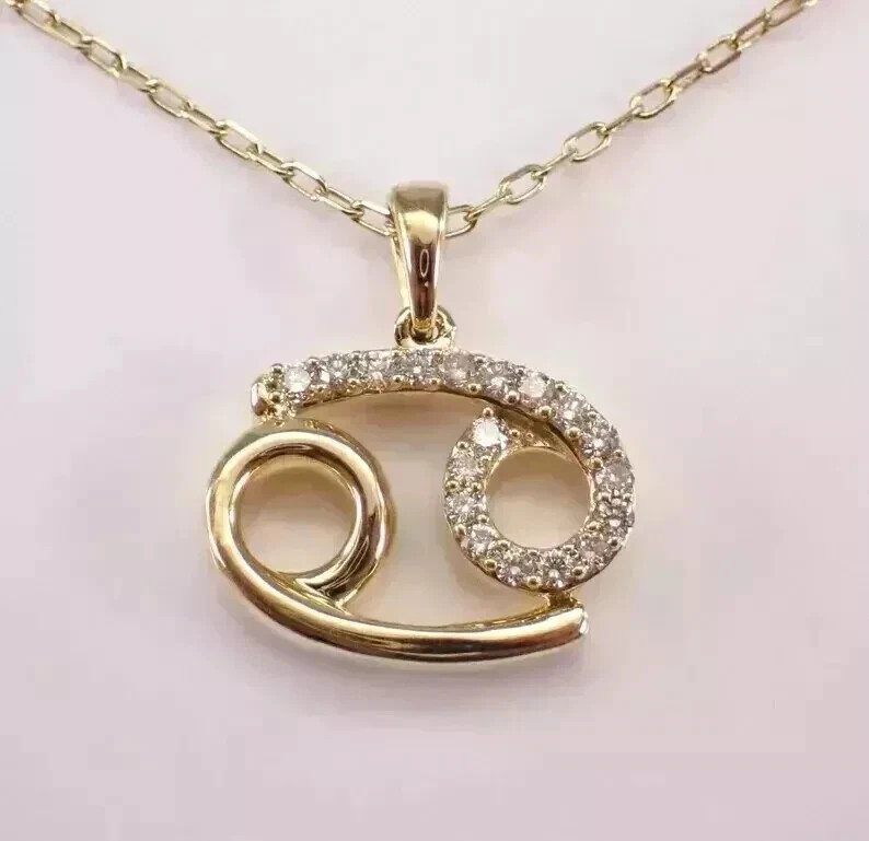 1.90Ct Round Real Moissanite Women’s Beauty Pendant 14K Yellow Gold Plated
