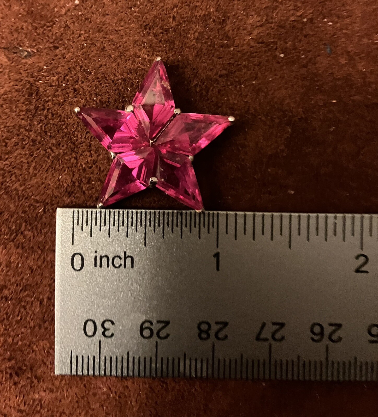 Dark Pink CZ Star Pendant – MINT