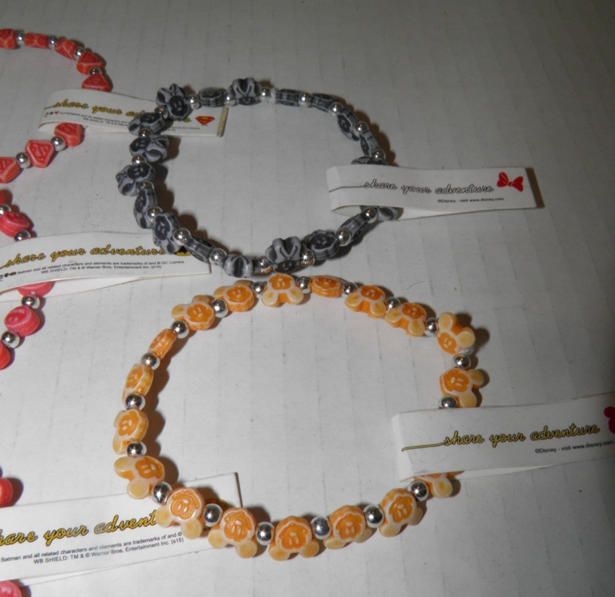 Trrtlz Bracelet Lot of 11 Despicable Me Batman Superman Minnie Mouse NWT