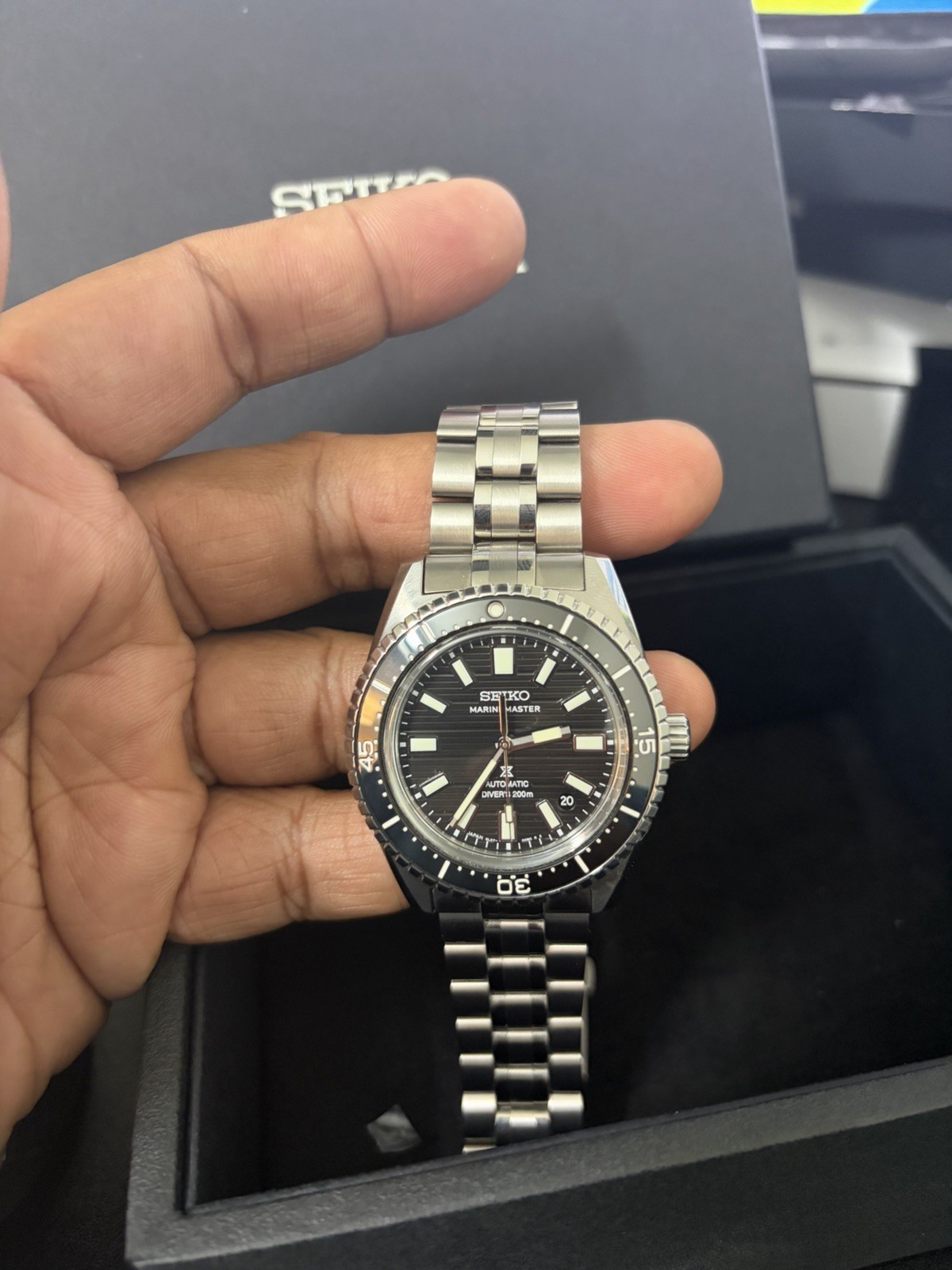 Seiko Marinemaster Prospex Luxe SJE101 Dive Watch full set Black Dial