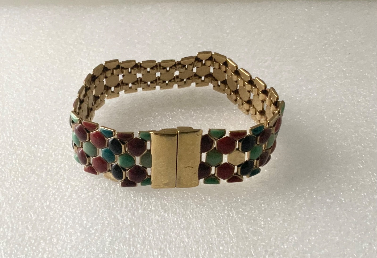 Liz Claiborne 28cm Vintage Honeycomb Bracelet with Magnet Clasp