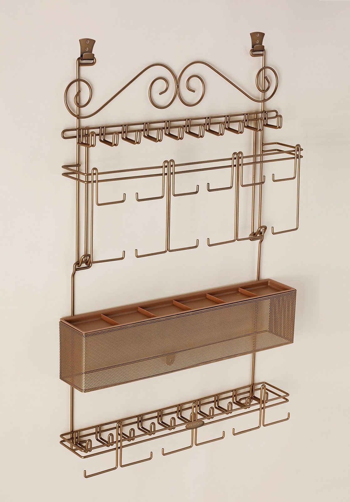Longstem Hanging Jewelry Organizer #7100 in Bronze Over the Door/Wall Holds