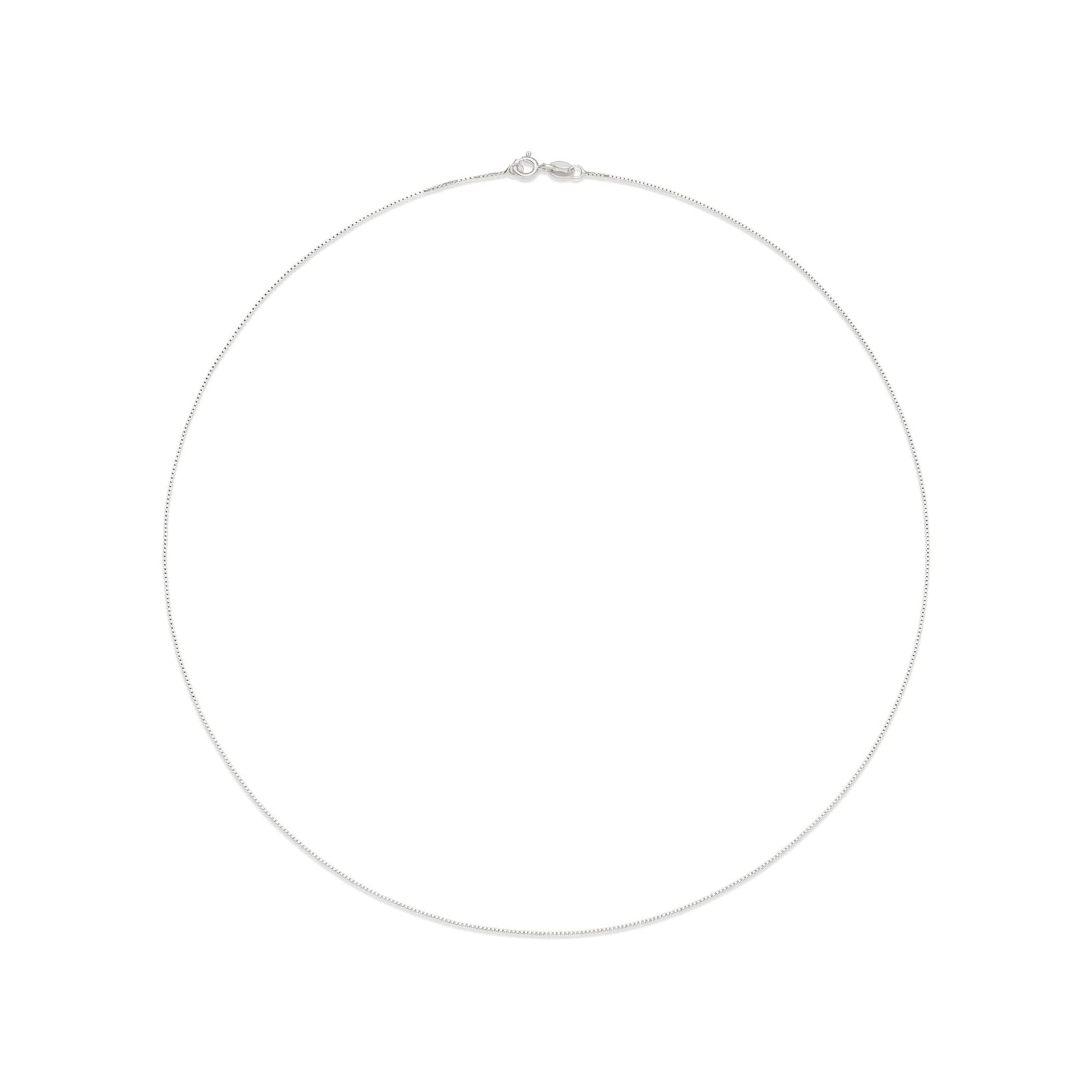 Sterling Silver Thin 0.8mm Box Chain Necklace 18 Inch Pendant Chain