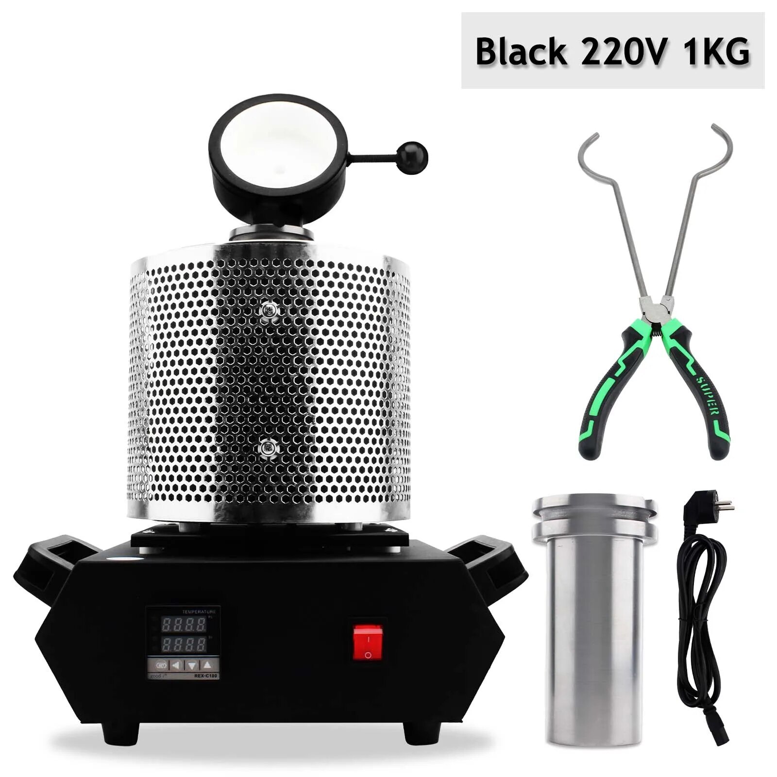 1-3KG 1600W Gold Melting Furnace 1150°C Jewelry Metal Casting