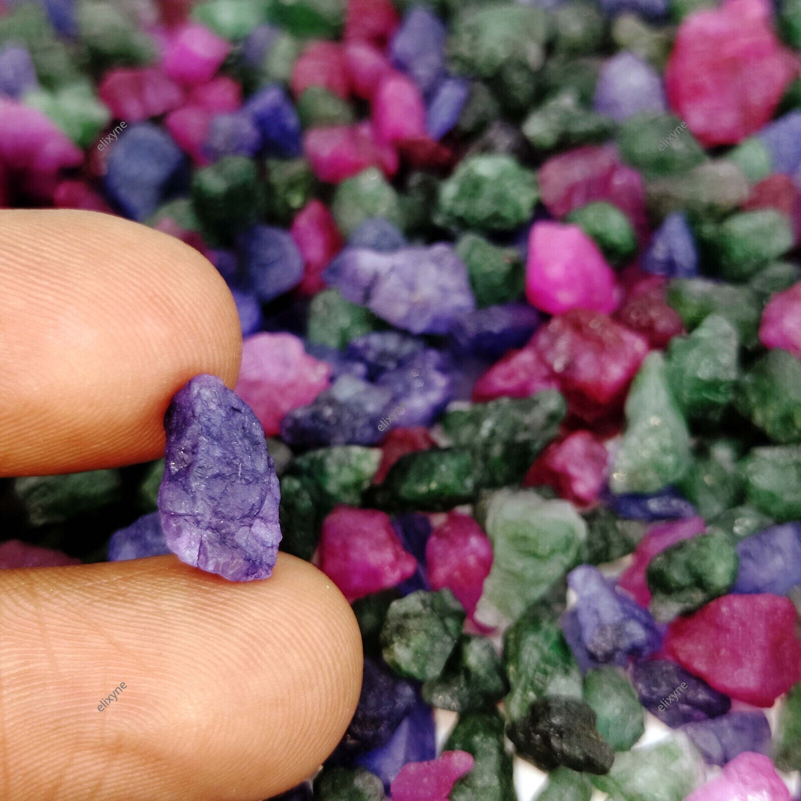 400+ Cts Natural Ruby, Sapphire & Emerald Uncut Rough Lot Certified