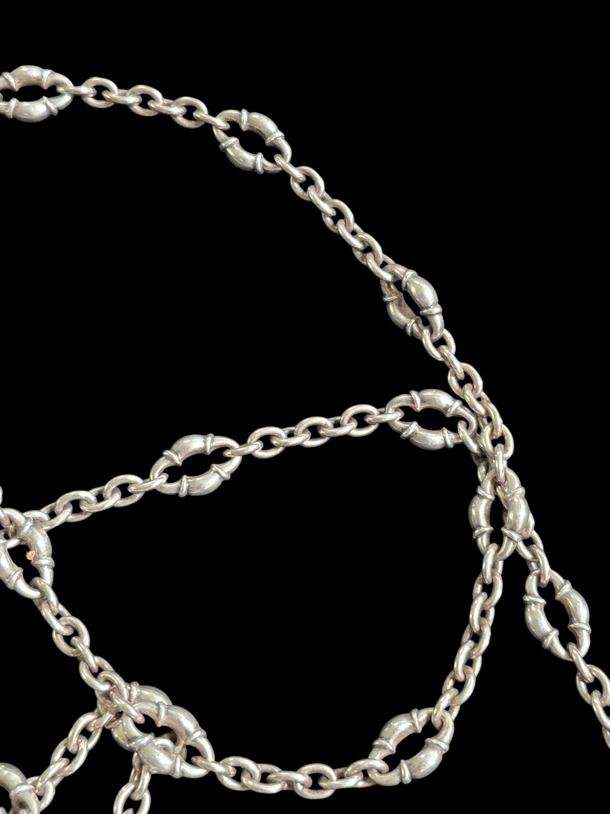 Scott Kay .925 Sterling Silver Bolo Chain Link Necklace w Amethyst 35″ 47.8g