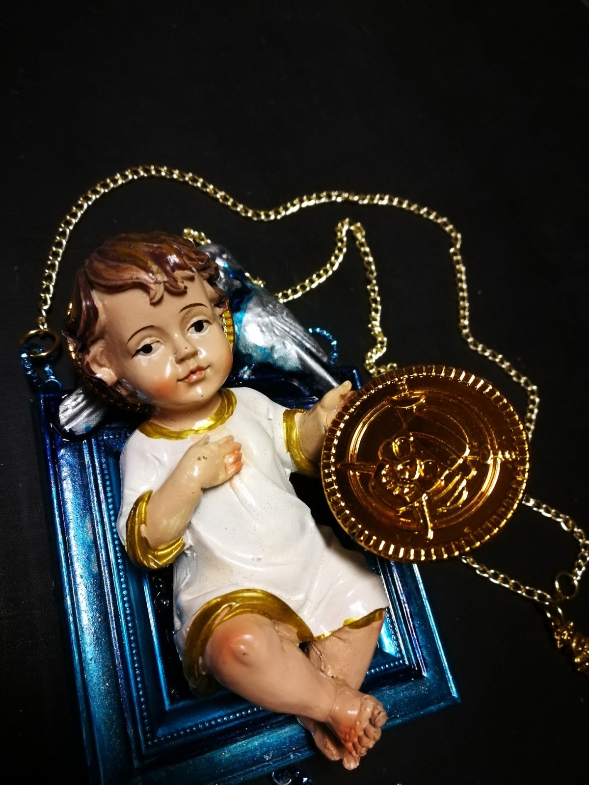 Holy Pop Religion Iconic Oddities Jewelry Assemblage Necklace Statement Pendant