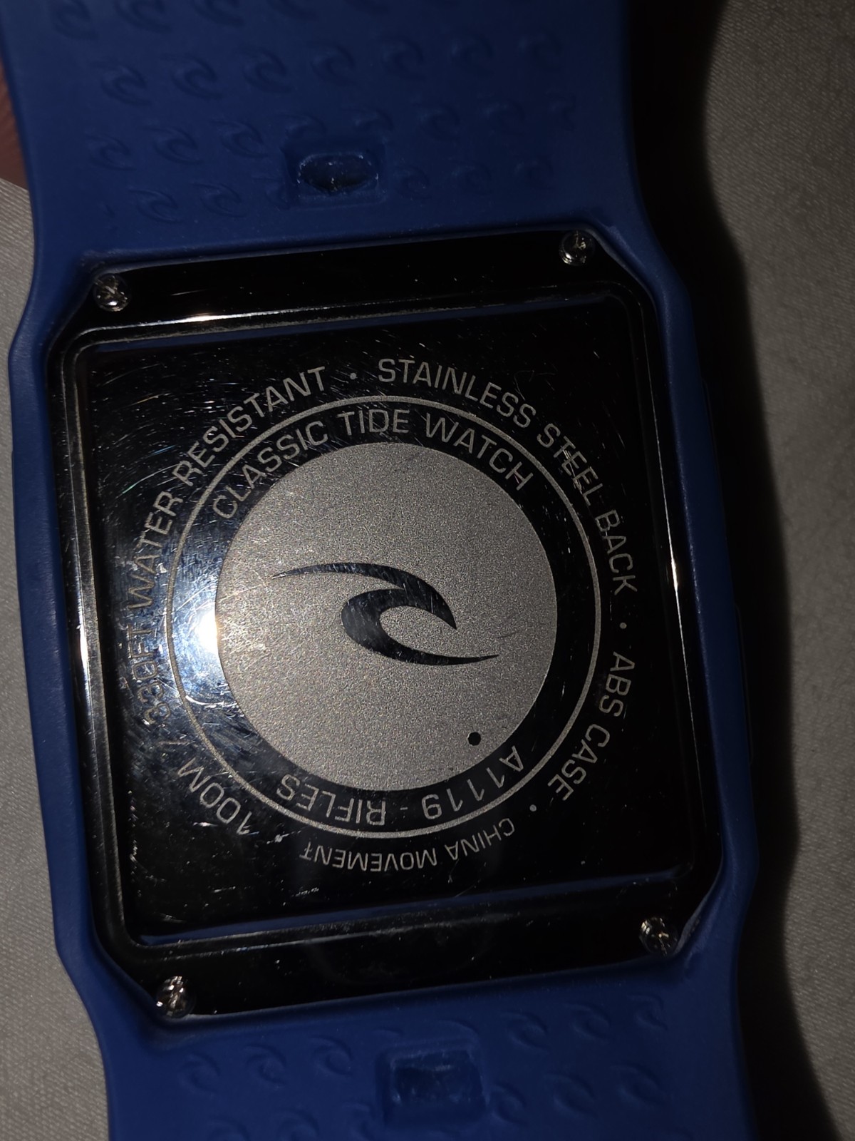 Rip Curl Tide Watch Blue Lcd Surf Great Condition A1119 New Battery. Awesome