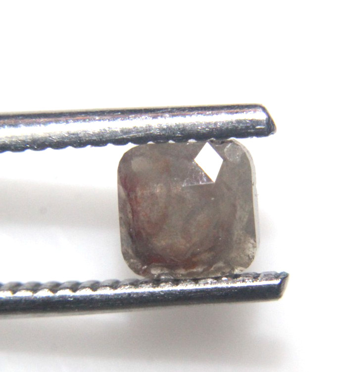 0.75CTS GREY COLOR CUSHION CHECKER CUT DIAMOND 5.40×5.43×2.06 MM