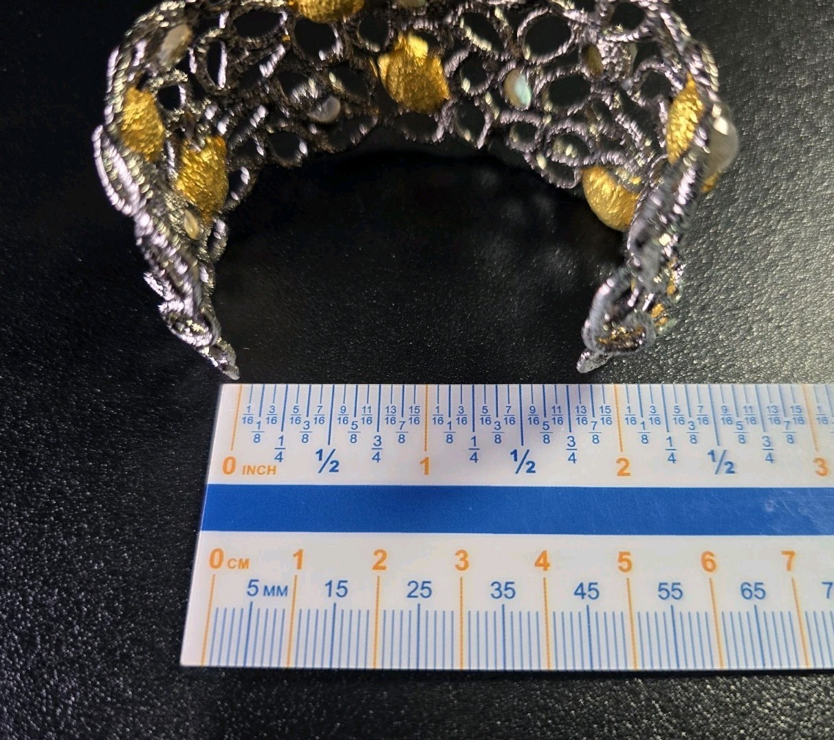 Alexis Bittar Ruthenium & Yellow Gold Plate Moonstone Bracelet