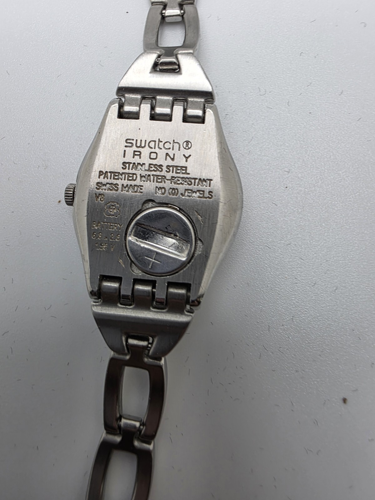 Swatch Irony Lady Swiss Quartz Stainless Steel Watch New Battery Runs Great