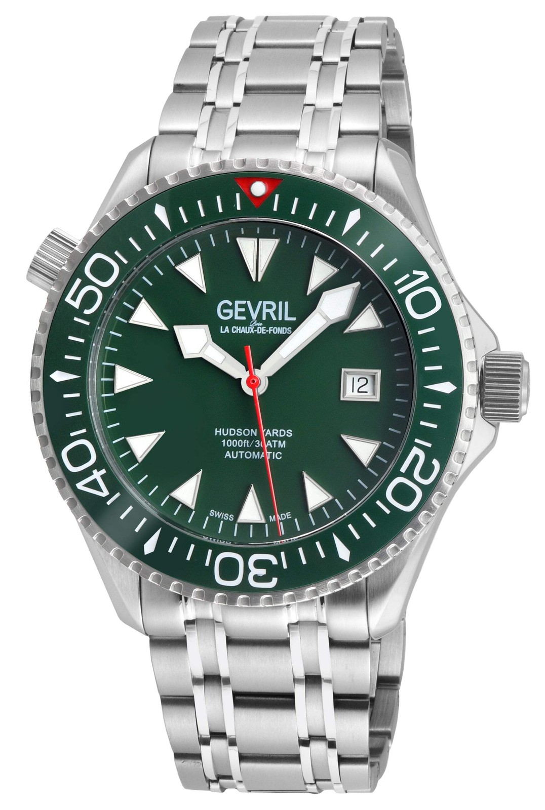 Hudson Yards Swiss Made SW20 ceramic rotating bezel helium valve, diver extensio