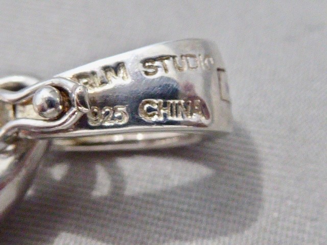VINTAGE STERLING SILVER 925 SIGNED RLM STUDIO PUFFY CROSS PENDANT 2 3/8″