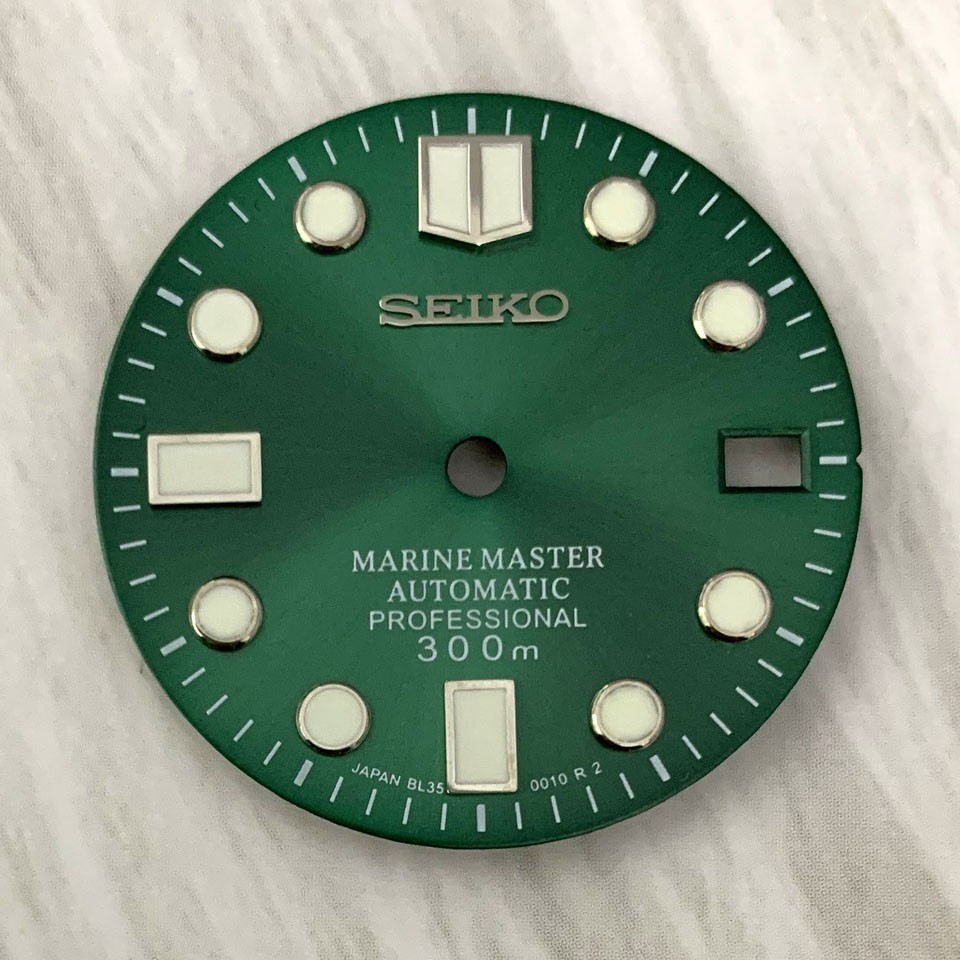 28.5mm Watch Dial Green Luminous Date Fit NH35 NH36 NH38 Movement
