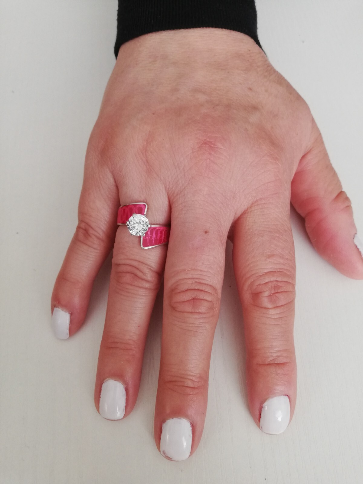 .925 Solid Silver Cubic Circonia Cocktail Ring New.