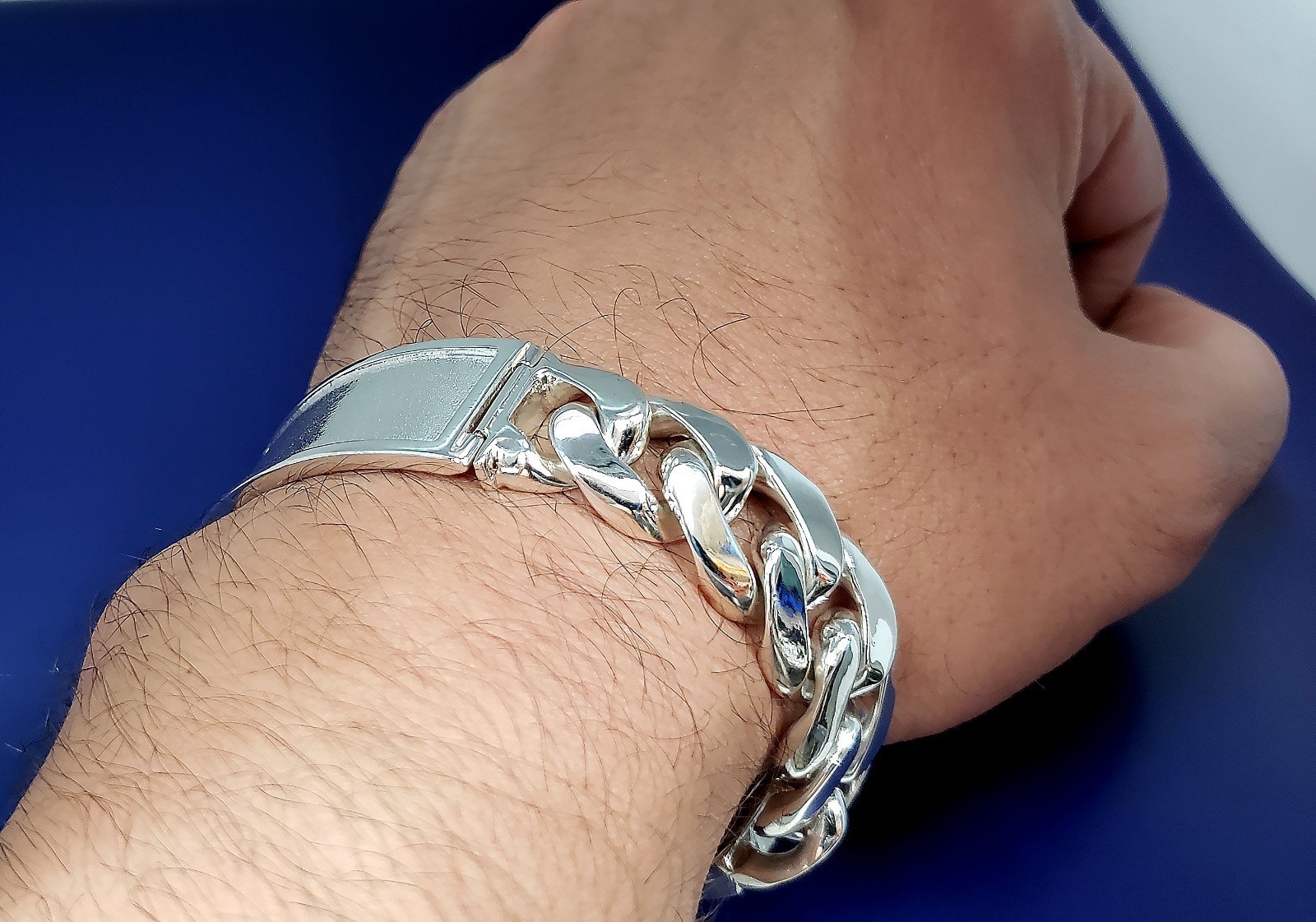 16 mm Solid Heavy Sterling Silver Miami Cuban Link ID Bracelet 8.5 Inch 85 Grams