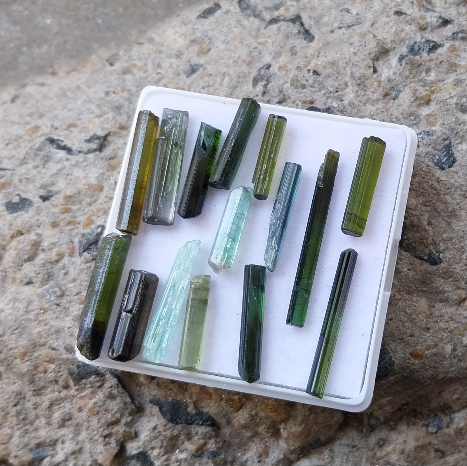 38 Carat 15 to 30 MM Natural Multi Tourmaline Raw Rough Pencil 15 Piece Lot