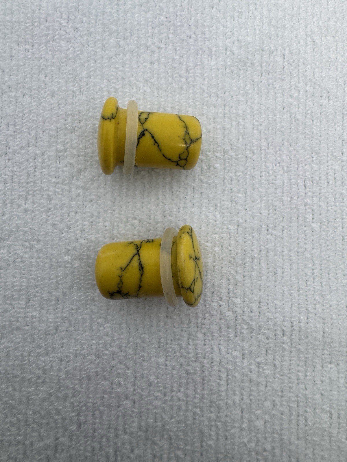 7 Pair 00g 10mm Natural Stone Ear Gauges Mountain Collection