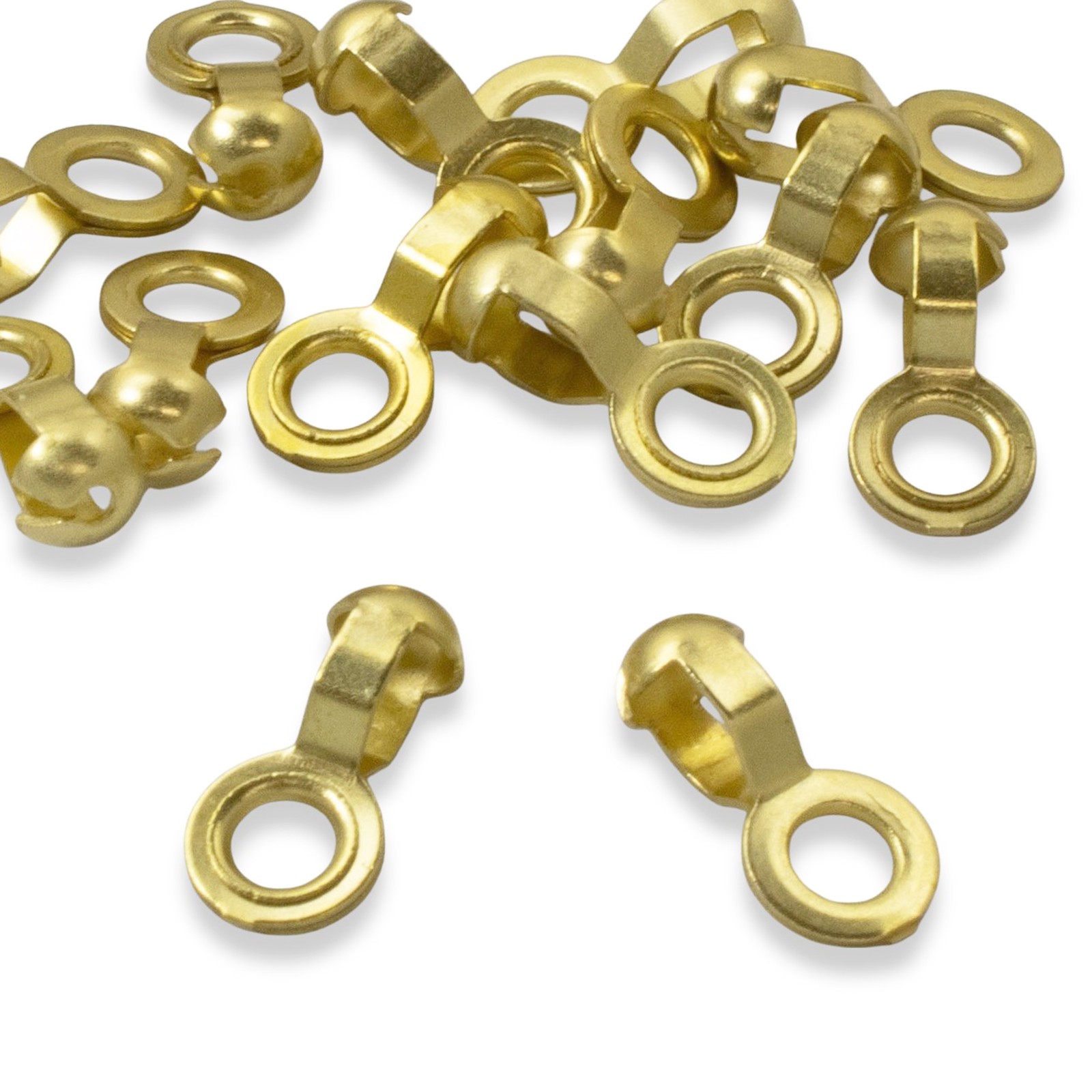 Brass Ball Chain #6 Lamp/Fan Pull Loop Connectors, “A” Coupling 50/Pkg