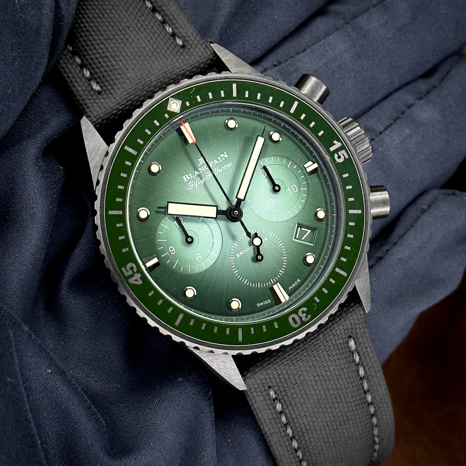 Blancpain Fifty Fathoms Bathyscaphe Chronographe Flyback Complete 5200-0153-B52A