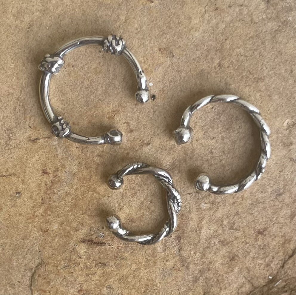 3 Ear Cuffs As Pictured Genuine .925 Sterling Silver Ear Clip Lot + Gift Box