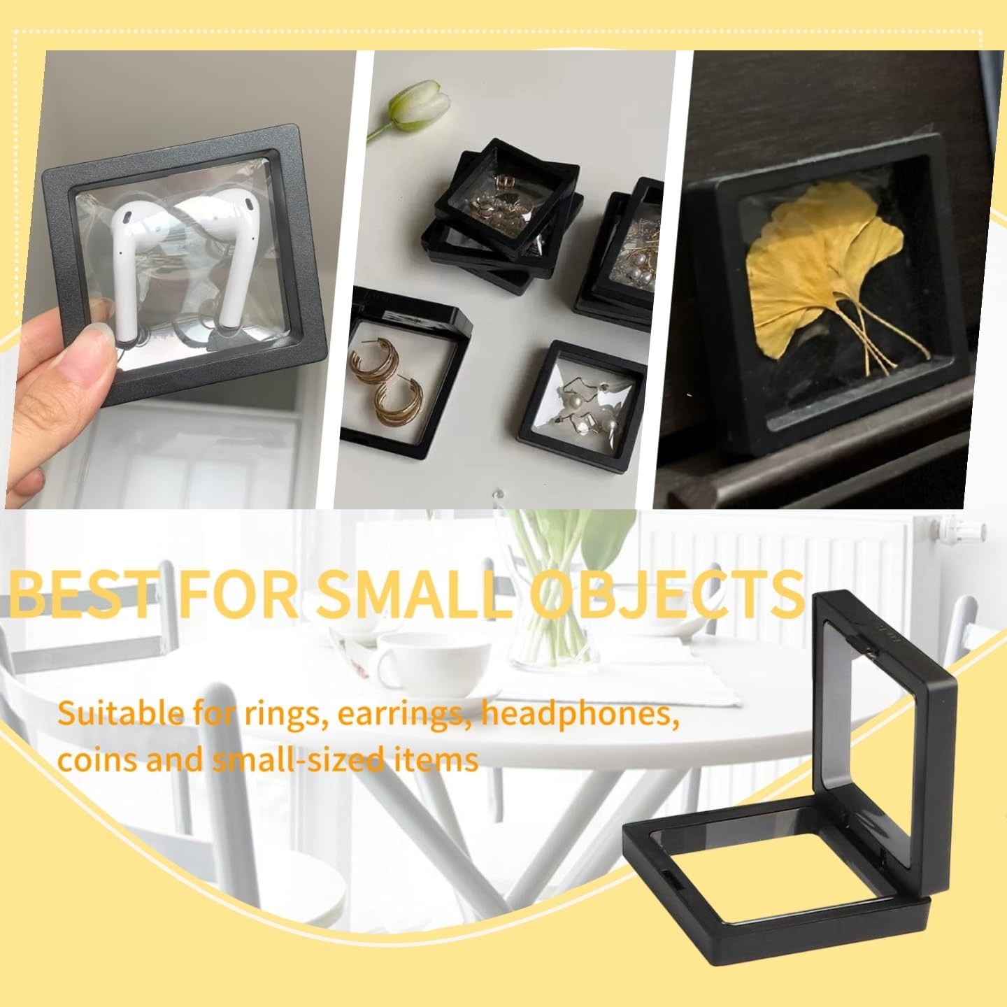 3D Floating Frame Shadow Box Picture Frame Jewelry Display Protection LOT