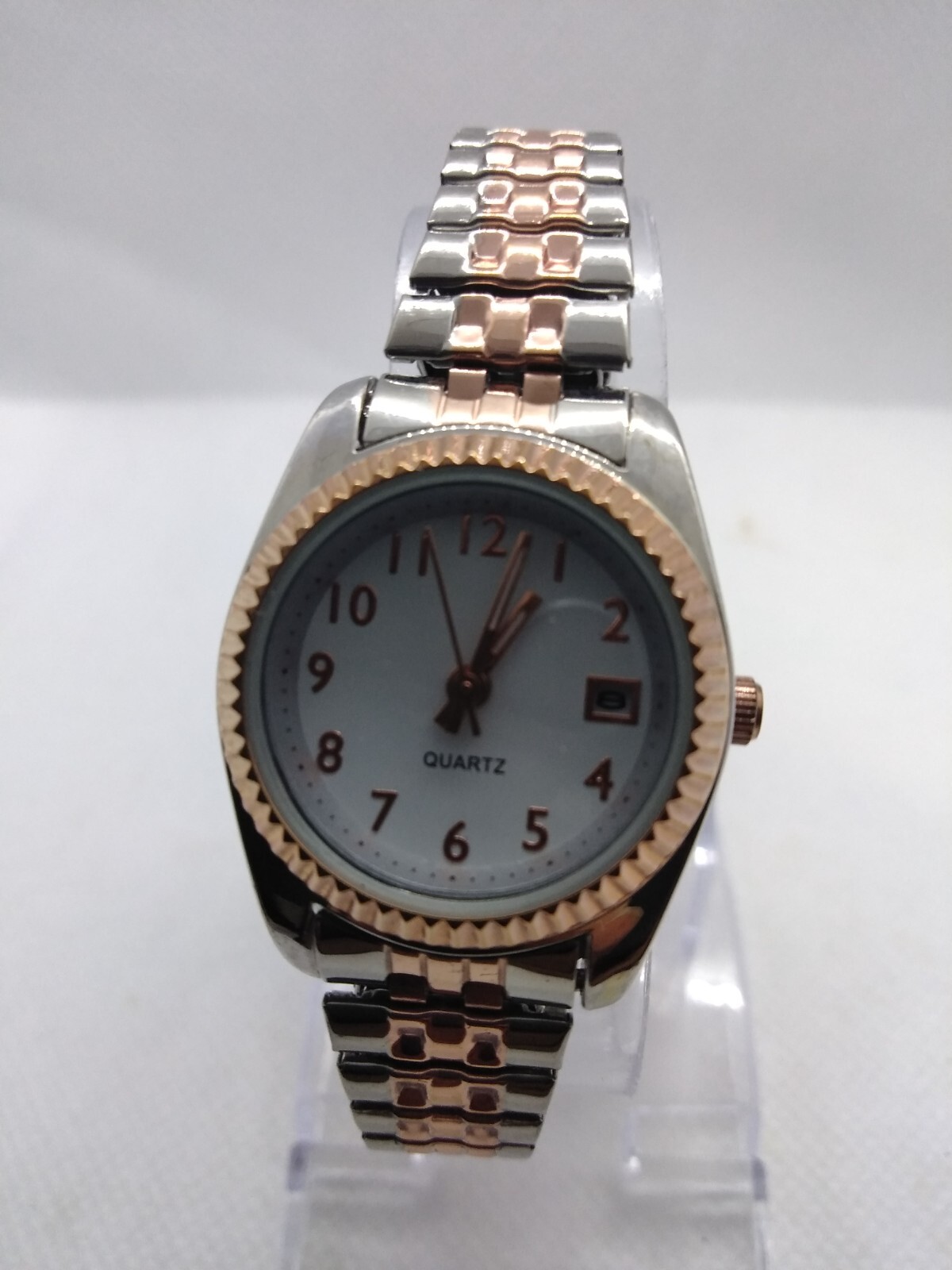 Unbranded Silver & Gold tone watch Stretch Strap Women girls female male Unisex