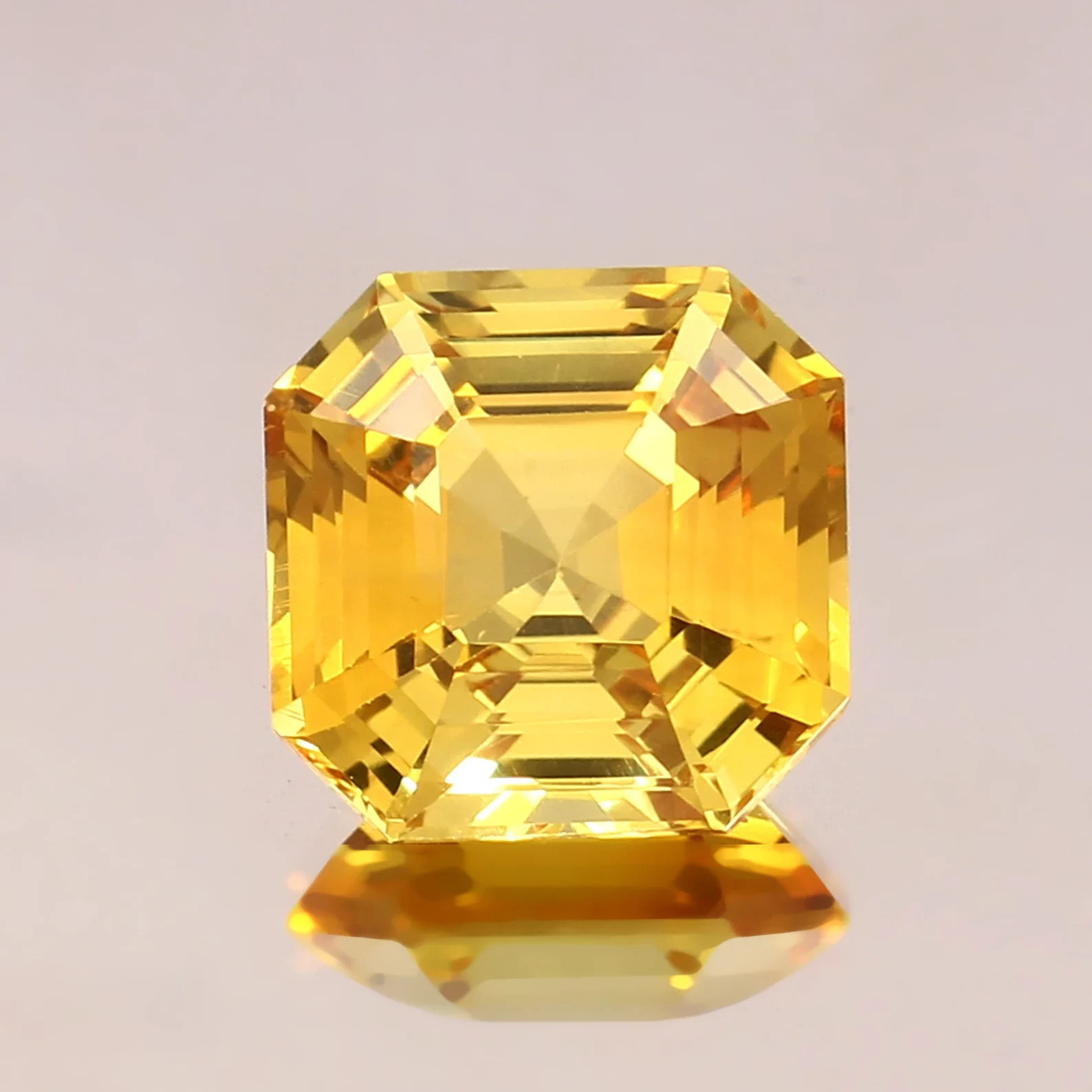 CERTIFIED 1.05 Ct Natural Yellow Diamond Asscher LOOSE VVS1/ 5.5 mm