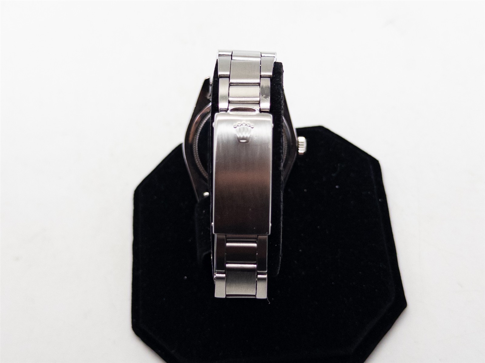 Estate $13,000 BLUE Tiffany & Co 34mm OysterDate ROLEX SS Mens Watch SERVICED