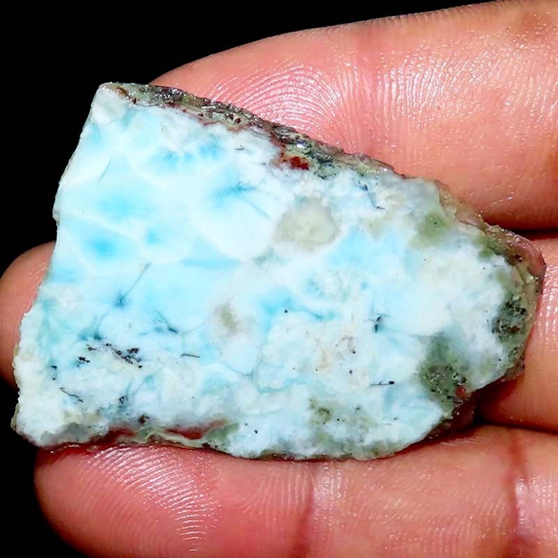 86.15 Cts. 100% Natural Sky Blue LARIMAR ROUGH Cabochon Gemstone 39x52x6mm BC-66