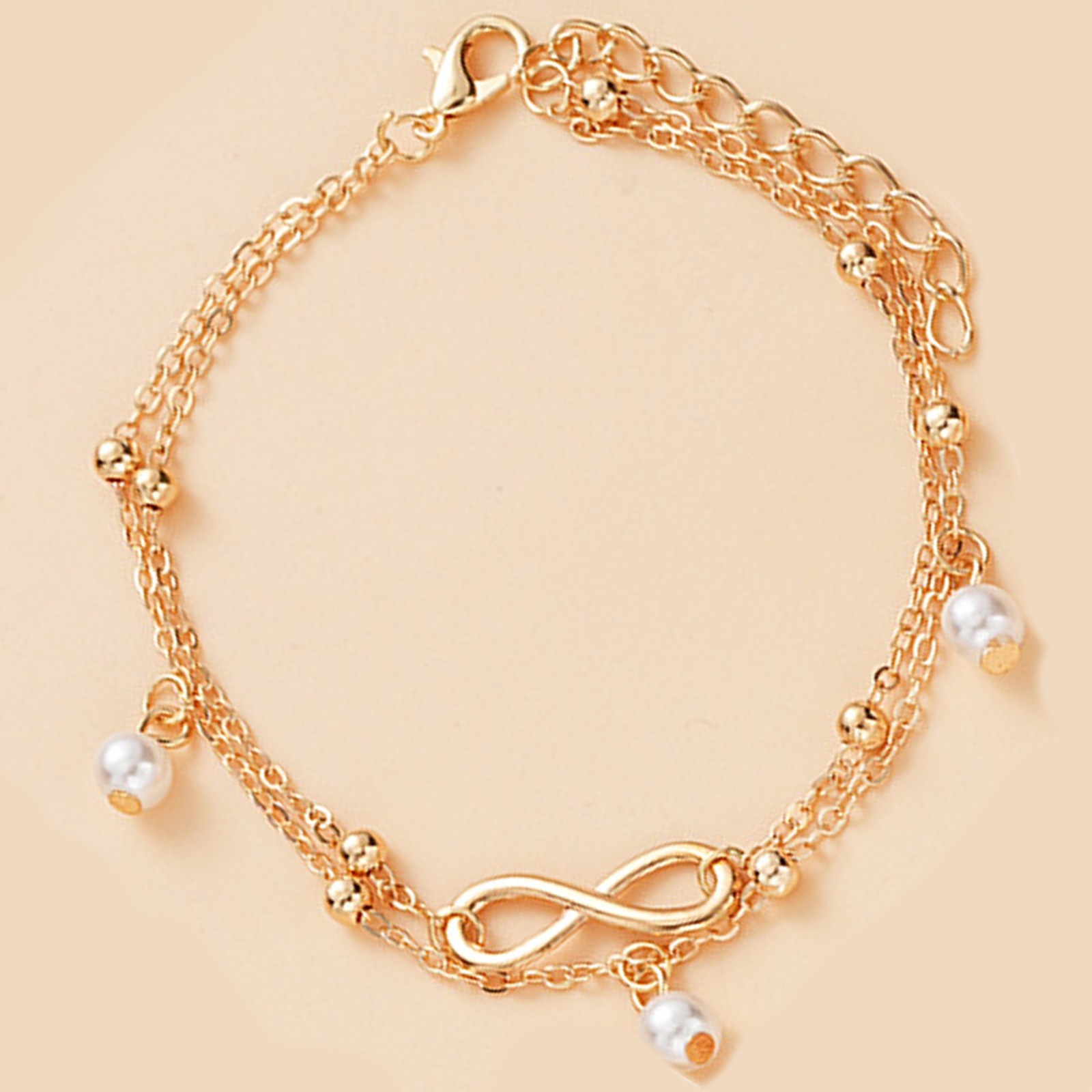 14K Gold & Silver Plated Anklet Set for Women, Fashionable Ankle Bracelets